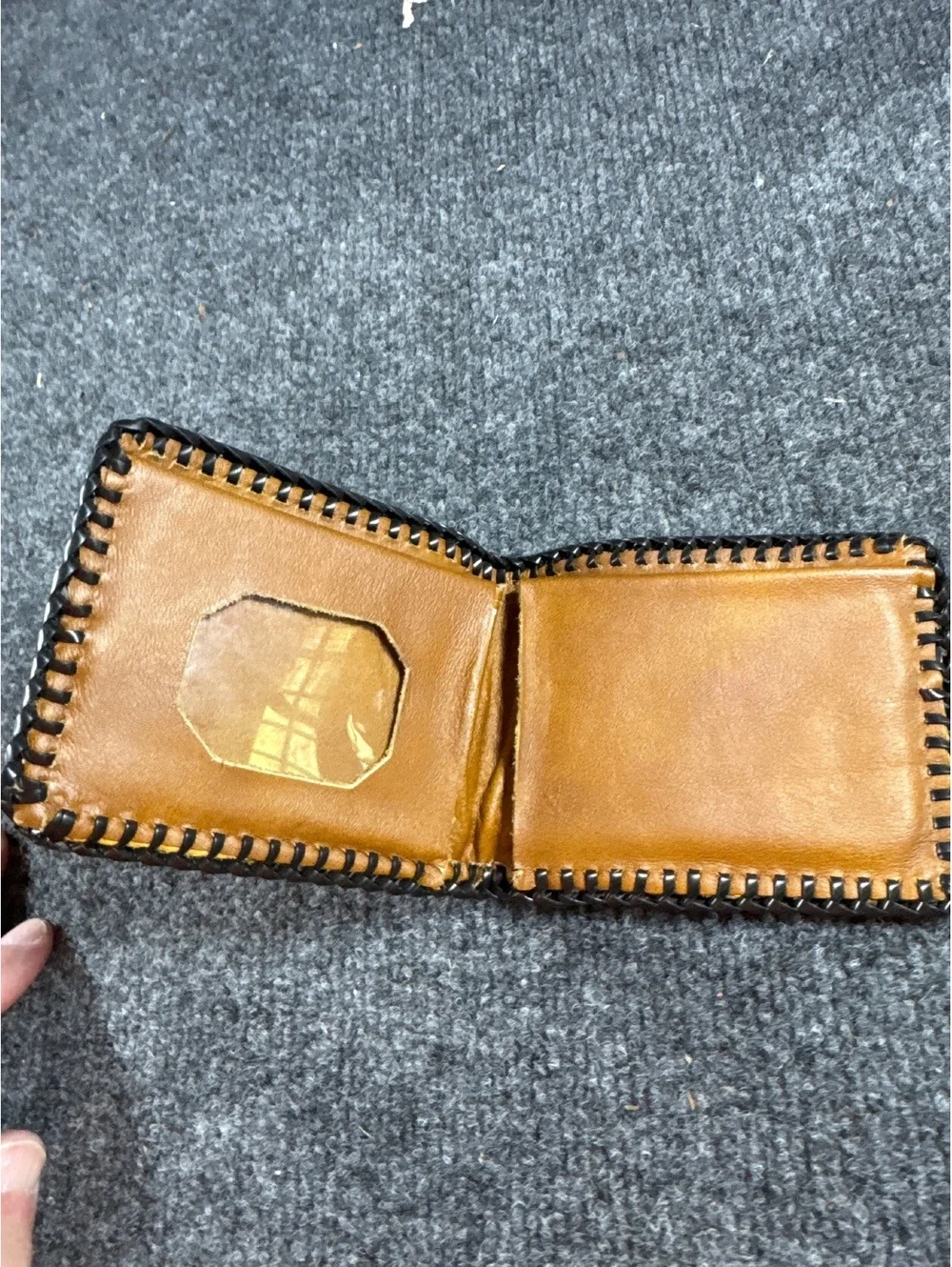 Hand Tooled Leather Jesus Christ Wallet Billfold Religious Western Vintage Style